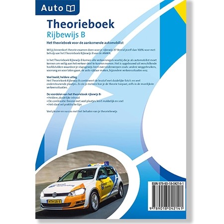 Theorieboek Auto Rijbewijs B - ANWB achterkant
